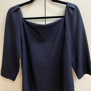Ann Taylor square neck puff sleeve top